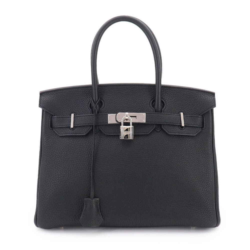 Hermes Birkin 30 Togo Black Handbag EEP Stamp Silver Hardware